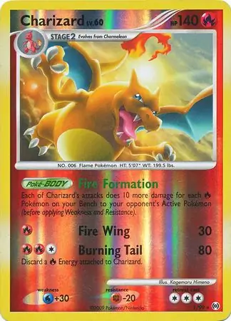 Charizard Reverse Holo Pokemon card from Arceus