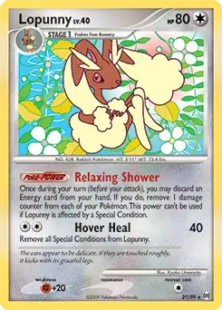 Lopunny Pokemon card from Arceus