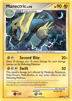 Manectric Pokemon card from Arceus
