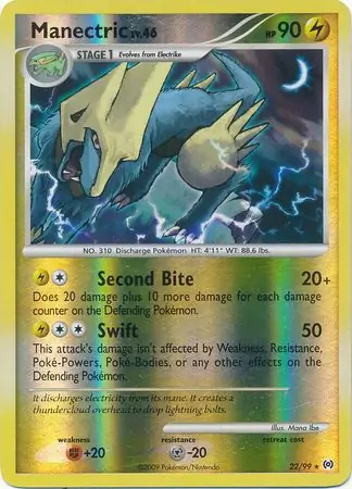 Manectric Reverse Holo Pokemon card from Arceus