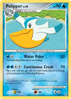 Pelipper Pokemon card from Arceus