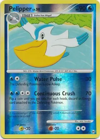 Pelipper Reverse Holo Pokemon card from Arceus