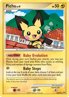 Pichu Pokemon card from Arceus