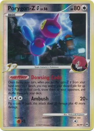 Porygon-Z G Reverse Holo Pokemon card from Arceus