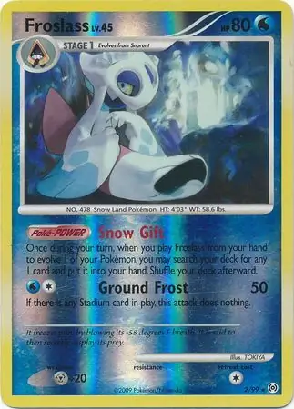Froslass Reverse Holo Pokemon card from Arceus