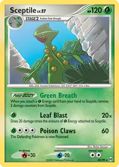 Sceptile Pokemon card from Arceus
