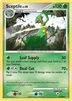 Sceptile Pokemon card from Arceus
