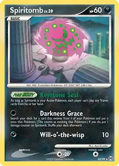 Spiritomb Pokemon card from Arceus