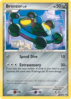 Bronzor Pokemon card from Arceus
