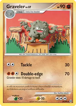 Graveler Pokemon card from Arceus