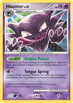 Haunter Pokemon card from Arceus