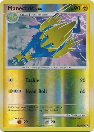 Manectric Reverse Holo Pokemon card from Arceus
