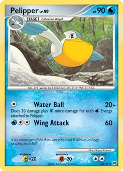 Pelipper Pokemon card from Arceus