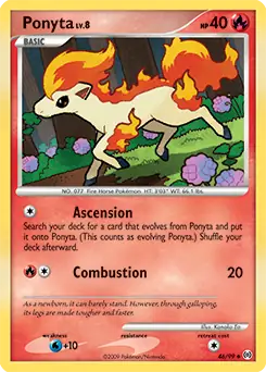 Ponyta Pokemon card from Arceus