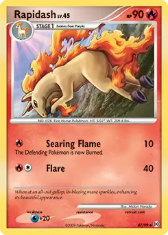 Rapidash Pokemon card from Arceus