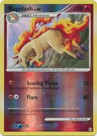 Rapidash Reverse Holo Pokemon card from Arceus