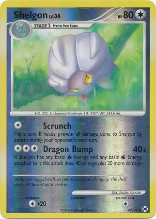 Shelgon Reverse Holo Pokemon card from Arceus
