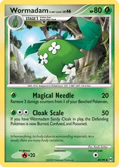 Wormadam Plant Cloak Pokemon card from Arceus