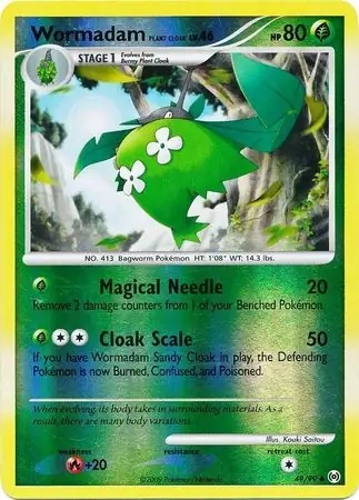 Wormadam Plant Cloak Reverse Holo Pokemon card from Arceus