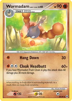 Wormadam Sandy Cloak Pokemon card from Arceus
