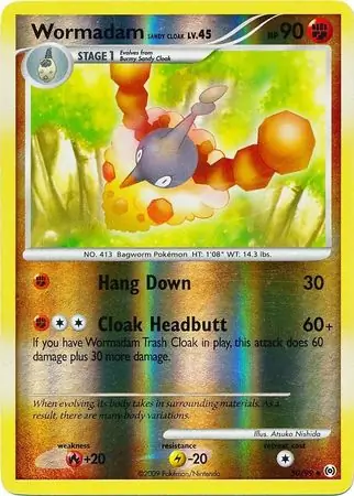 Wormadam Sandy Cloak Reverse Holo Pokemon card from Arceus