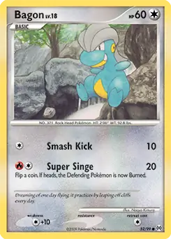 Bagon Pokemon card from Arceus