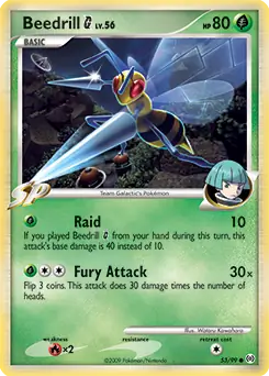 Beedrill G Pokemon card from Arceus