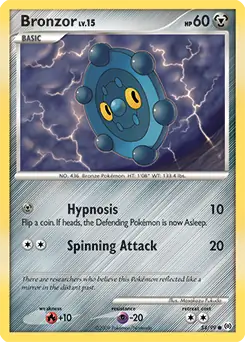 Bronzor Pokemon card from Arceus
