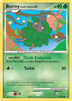 Burmy Plant Cloak Pokemon card from Arceus