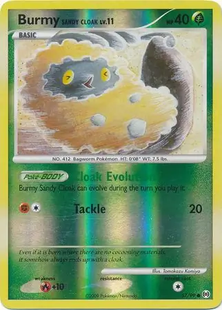 Burmy Sandy Cloak Reverse Holo Pokemon card from Arceus