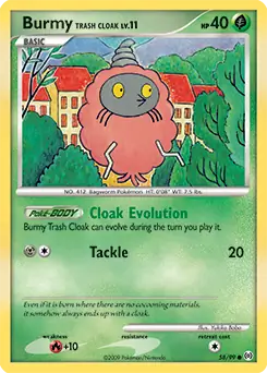 Burmy Trash Cloak Pokemon card from Arceus