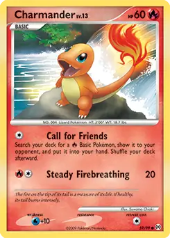 Charmander Pokemon card from Arceus