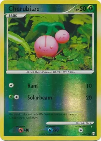 Cherubi Reverse Holo Pokemon card from Arceus