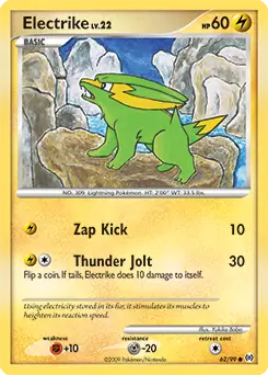 Electrike Pokemon card from Arceus