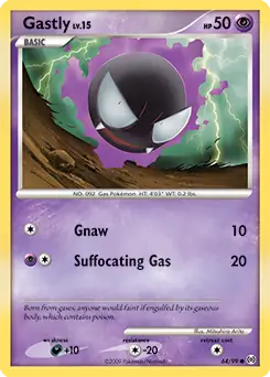 Gastly Pokemon card from Arceus
