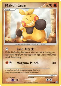Makuhita Pokemon card from Arceus