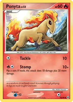 Ponyta Pokemon card from Arceus