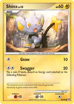 Shinx Pokemon card from Arceus