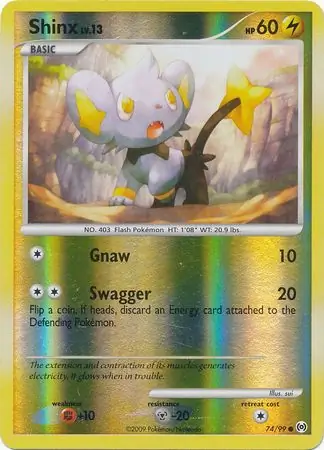Shinx Reverse Holo Pokemon card from Arceus
