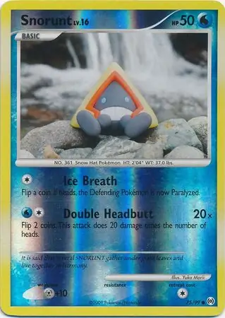 Snorunt Reverse Holo Pokemon card from Arceus