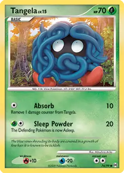 Tangela Pokemon card from Arceus
