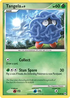 Tangela Pokemon card from Arceus