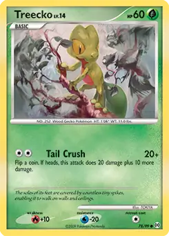 Treecko Pokemon card from Arceus