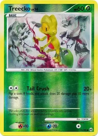 Treecko Reverse Holo Pokemon card from Arceus