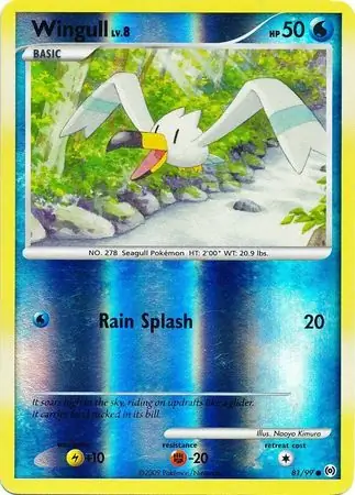 Wingull Reverse Holo Pokemon card from Arceus