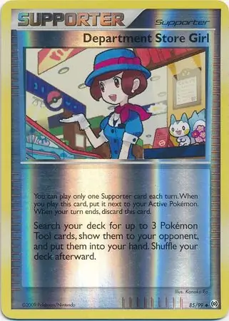 Department Store Girl Reverse Holo Pokemon card from Arceus