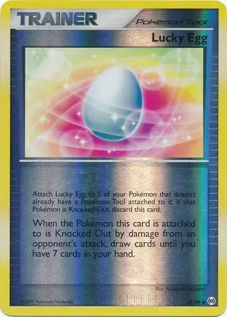 Lucky Egg Reverse Holo Pokemon card from Arceus