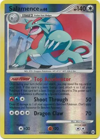 Salamence Reverse Holo Pokemon card from Arceus