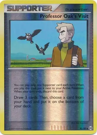 Professor Oak's Visit Reverse Holo Pokemon card from Arceus