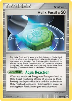 Helix Fossil Pokemon card from Arceus